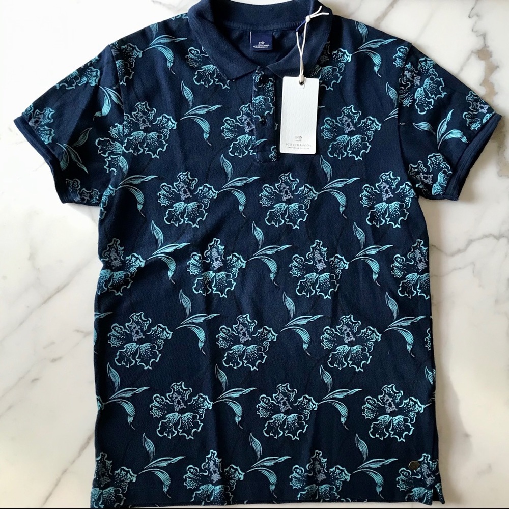 SCOTCH AND SODA Hawaiian Polo